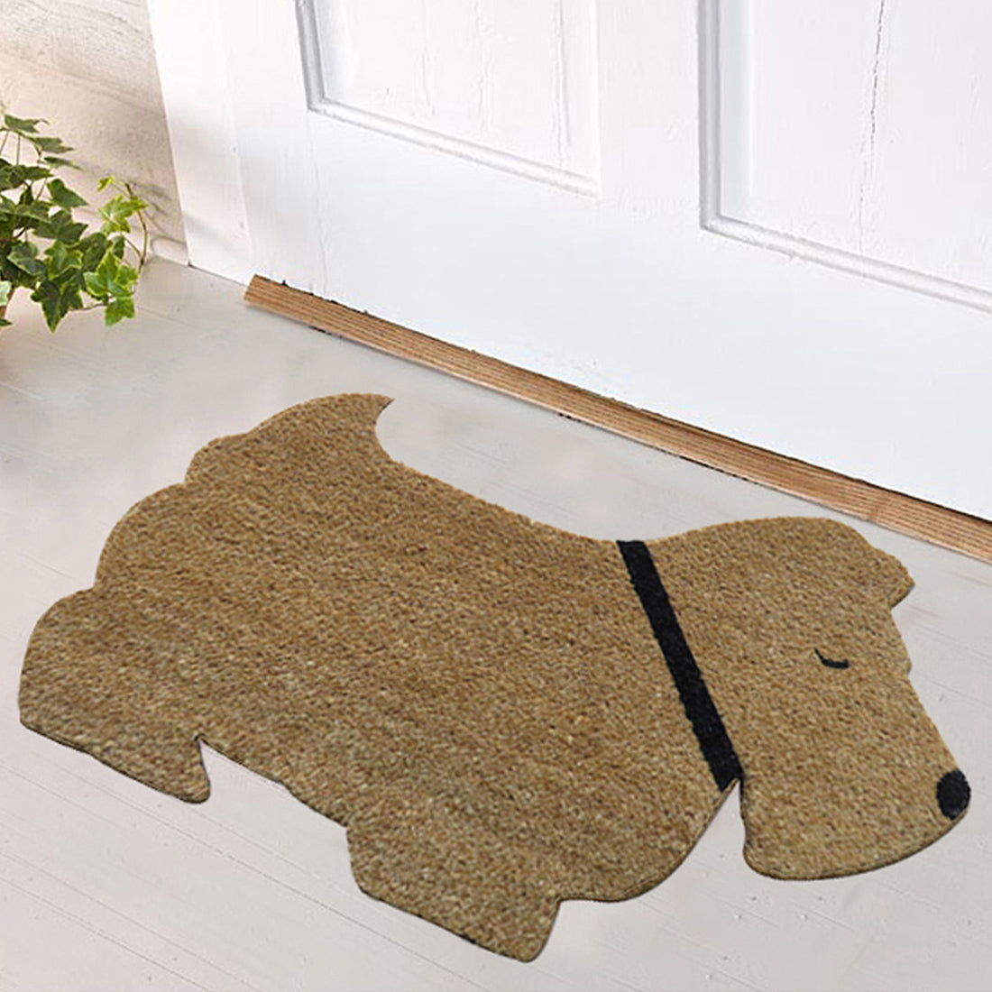 Dog shaped door mat sale